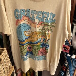 Roxy Beige Shirt with Colorful Graphic